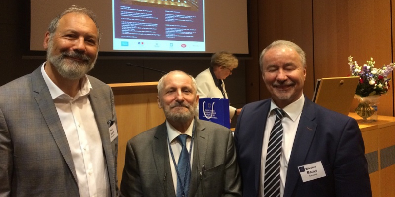 Le professeur Paul Aron (premier à gauche) lors de la conférence à l’Université Jagellonne de Cracovie (c) Délégation générale Wallonie-Bruxelles à Varsovie