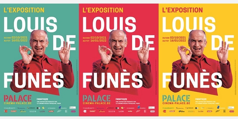 Affiche exposition Louis de Funès au cinéma Palace