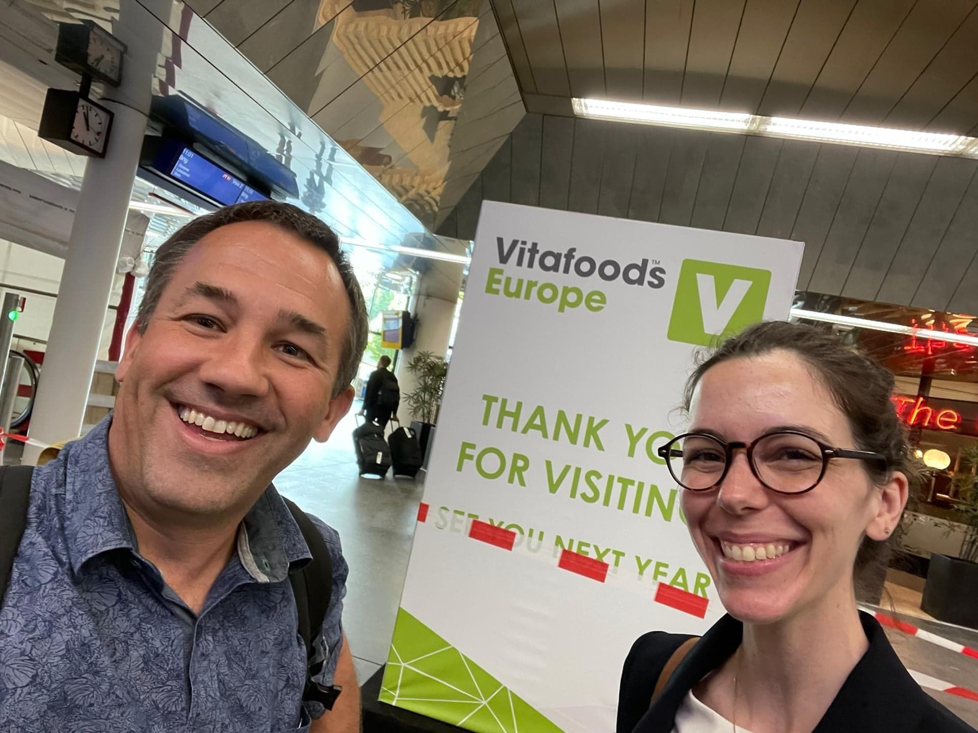 Cédric Bister et Alexia Nectoux au salon Vitafoods, du 10 au 12 mai Genève