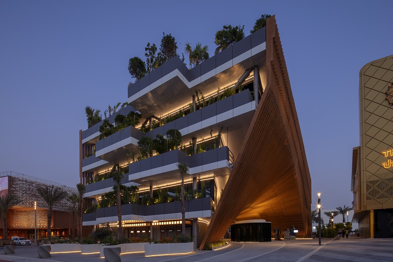 L'arche verte, le pavillon belge à Expo 2020 Dubaï (c) BelExpo