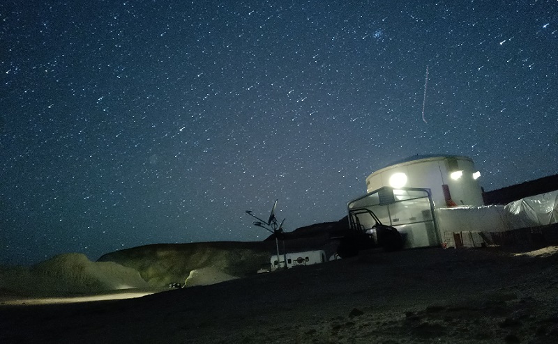 Photo du ciel étoilé avec la MDRS © M.A.R.S UCLouvain