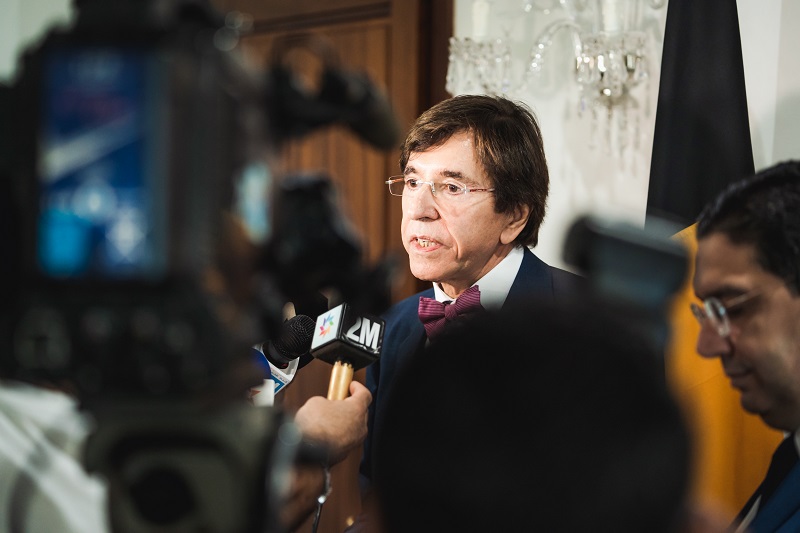 Rencontre entre le Ministre-Président de Wallonie, Elio Di Rupo et le Ministre des Affaires étrangères du Maroc, Nasser Bourita (c) J. Van Belle - WBI