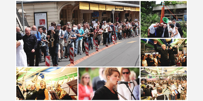 Les saxophonistes jouent à Montreux