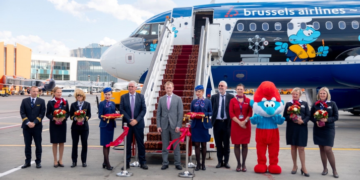 Arrivée d'Aérosmurf à Moscou