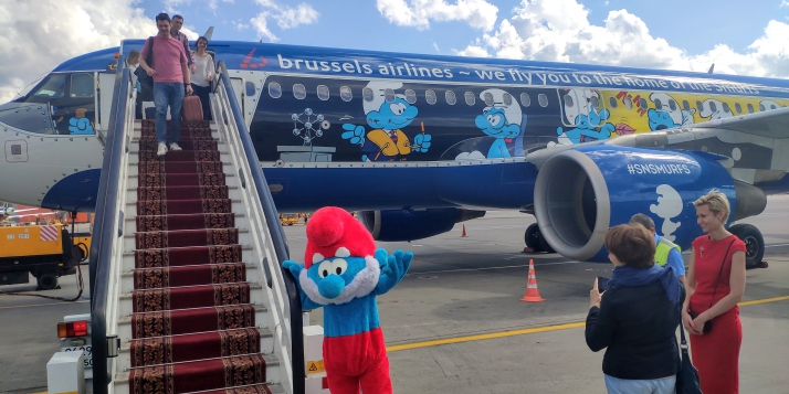 Arrivée d'Aérosmurf à Moscou