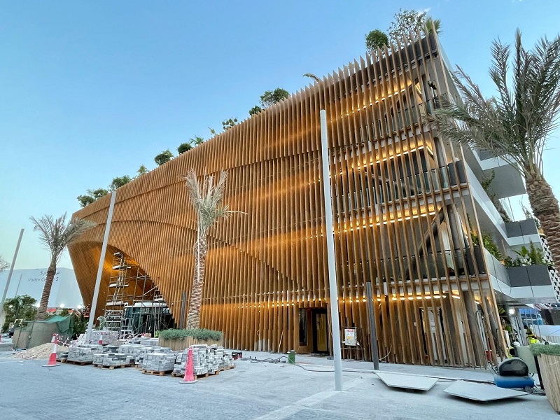 L'arche verte, le pavillon belge à Expo 2020 Dubaï (c) BelExpo