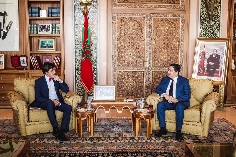 Rencontre entre le Ministre-Président de Wallonie, Elio Di Rupo et le Ministre des Affaires étrangères du Maroc, Nasser Bourita (c) J. Van Belle - WBI