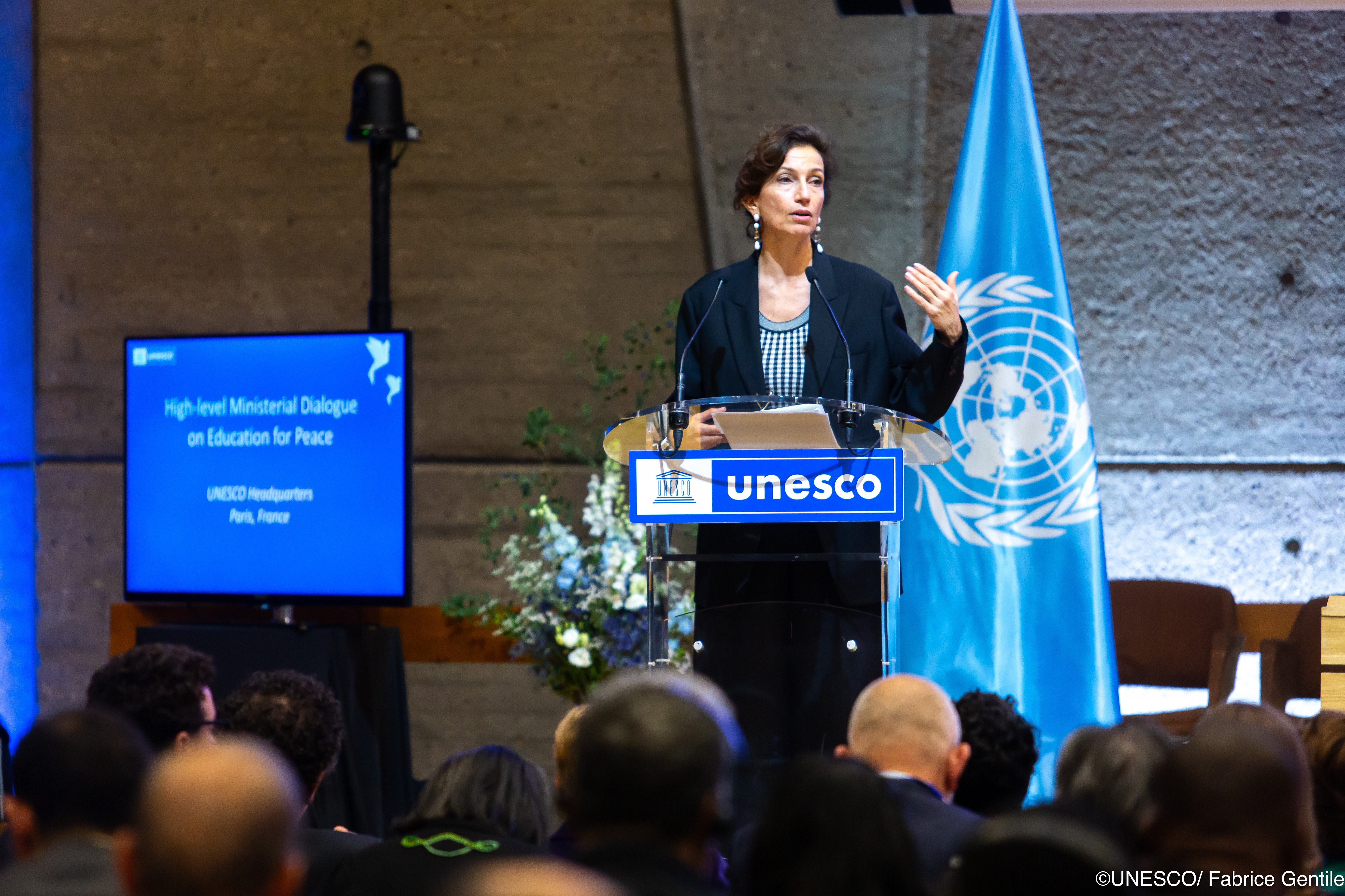 Discours d'Audrey Azoulay (c) UNESCO - Fabrice Gentile Discours d'Audrey Azoulay (c) UNESCO - Fabrice Gentile