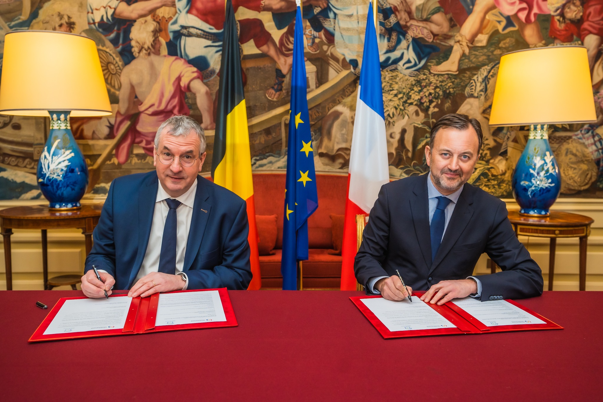 Copyright Jérôme Van Belle - WBI Signature de l'accord culturel entre la FWB et la Région Hauts-de-France