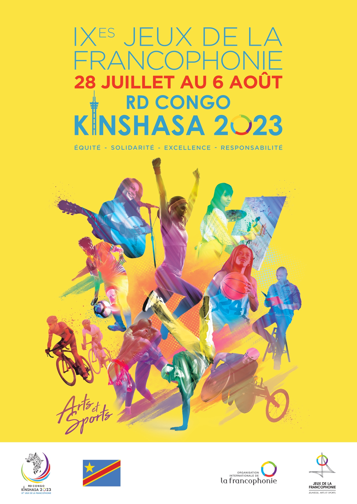 Affiche des 9èmes Jeux de la Francophonie © Jeux de la francophonie Affiche des 9èmes Jeux de la Francophonie © Jeux de la francophonie