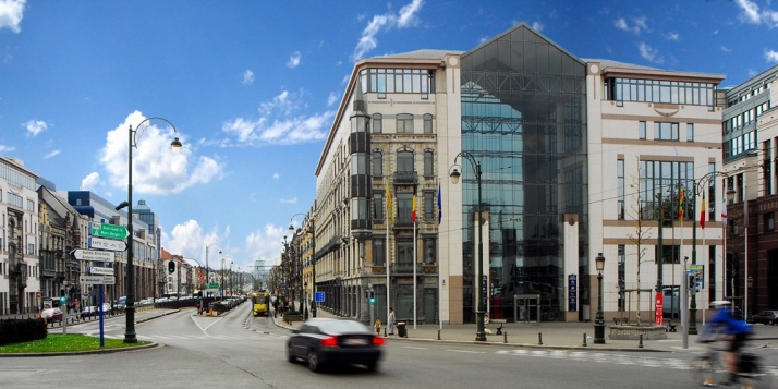 Bâtiment Espace International Wallonie-Bruxelles - Place Sainctelette | © J. Van Belle - WBI Bâtiment Espace International Wallonie-Bruxelles - Place Sainctelette