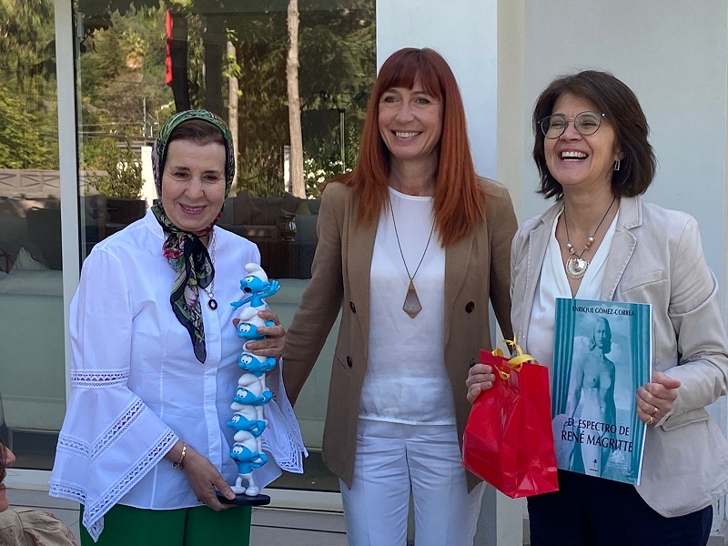 Madame l’Ambassadeur du Maroc Kenza El Ghali; Pascale Delcomminette et Ximena Fuentes, Secrétaire d’Etat aux Relations Extérieures du Chili (c) DGWB au Chili