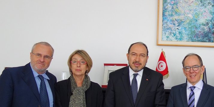 Daniel Soil, Anne Bovy, Taoufik Jelassi, Bruno Delvaux Daniel Soil, Anne Bovy, Taoufik Jelassi, Bruno Delvaux