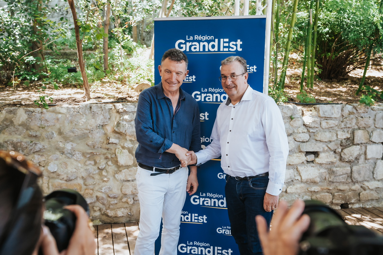 Franck Leroy, Président de la Région Grand Est et Pierre-Yves Jeholet, Ministre-Président de la Fédération Wallonie-Bruxelles ©️ J. Van Belle - WBI Franck Leroy, Président de la Région Grand Est et Pierre-Yves Jeholet, Ministre-Président de la Fédération Wallonie-Bruxelles