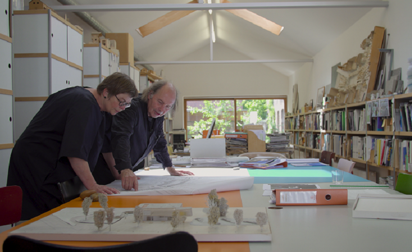 Les architectes Aloys Beguin et Brigitte Massart Les architectes Aloys Beguin et Brigitte Massart