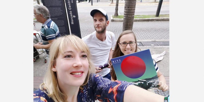 Elodie Meunier, ALAC au Brésil, en compagnie du duo RIVE lors des Fêtes de la Francophonie 2019 Elodie Meunier, ALAC au Brésil, en compagnie du duo RIVE lors des Fêtes de la Francophonie 2019
