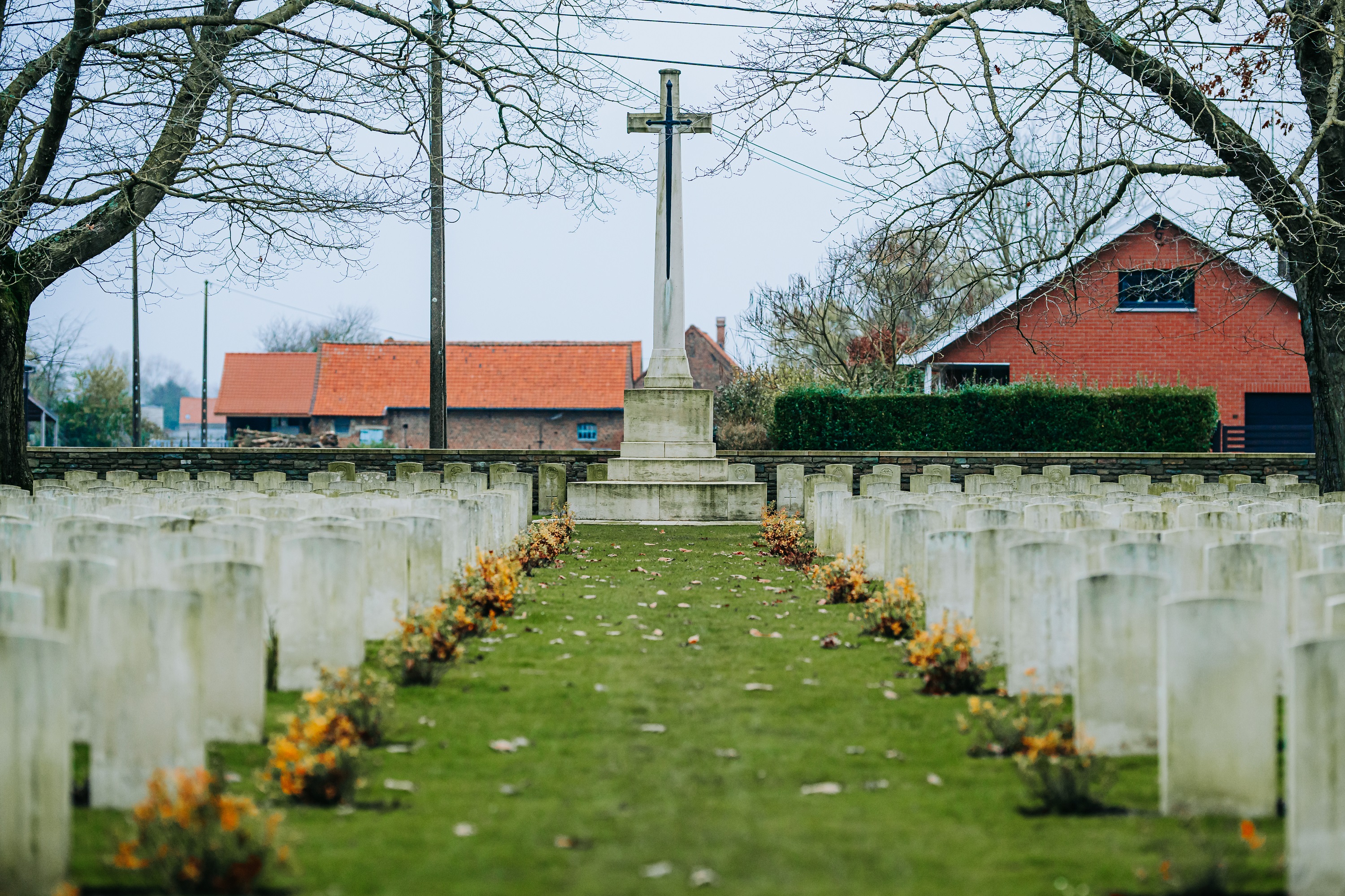 Le Strand fait partie des cimetières militaires du Commonwealth à Comines-Warneton © J. Van Belle - WBI