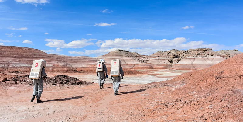 Mission à la 'Mars Desert research station', dans le désert de l'Utah © M.A.R.S UCLouvain Mission à la 'Mars Desert research station', dans le désert de l'Utah © M.A.R.S UCLouvain