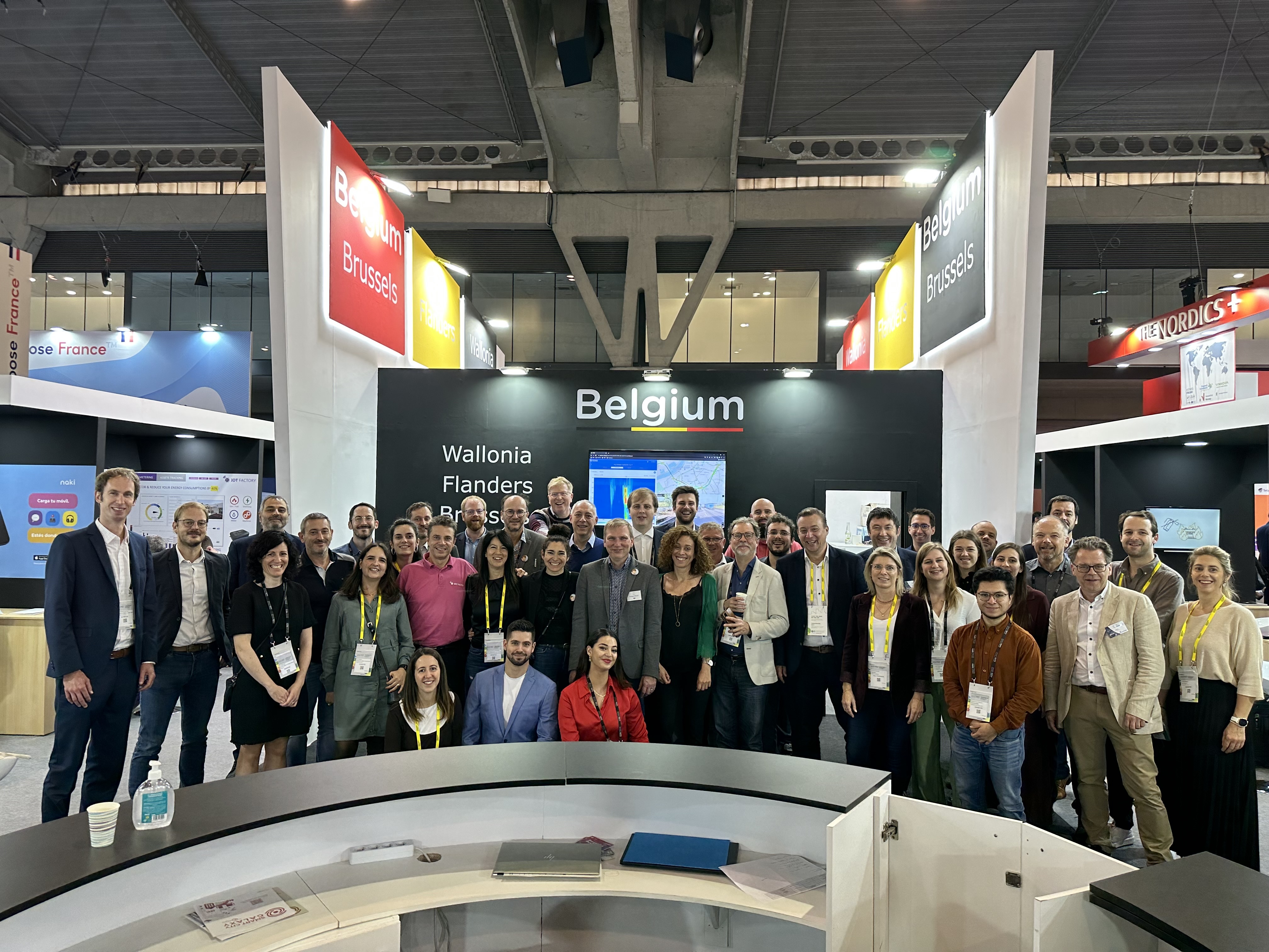 La délégation WBI, AWEX, FIT et hub.brussels lors du Smart City Expo de Barcelone en novembre 2022 © WBI La délégation WBI, AWEX, FIT et hub.brussels lors du Smart City Expo de Barcelone en novembre 2022 © WBI