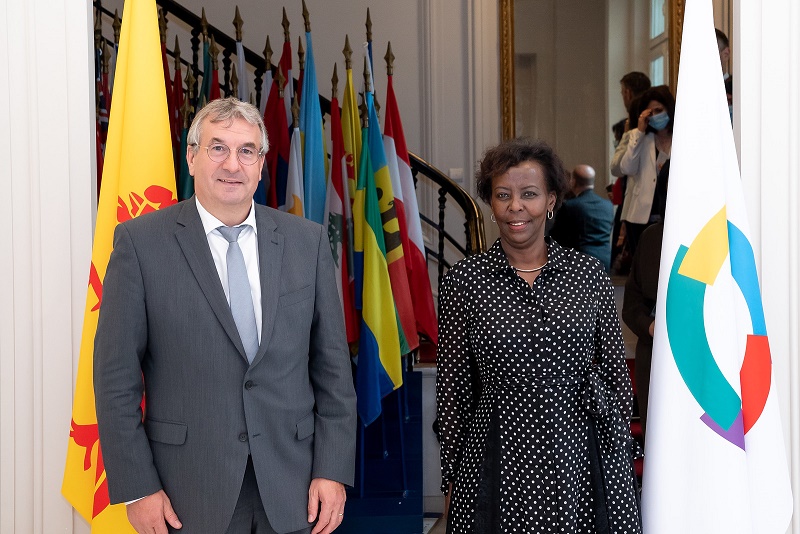 Le Ministre-Président et la Secrétaire générale de l’OIF Louise Mushikiwabo (© OIF) Le Ministre-Président et la Secrétaire générale de l’OIF Louise Mushikiwabo (© OIF)