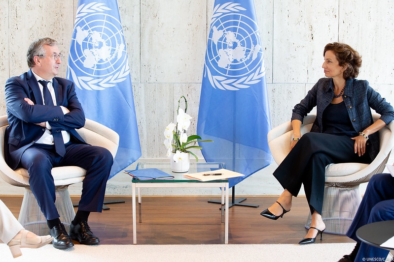 Rencontre entre le Ministre-Président et la Directrice générale de l’UNESCO Audrey Azoulay (© UNESCO - DGWB Paris) Rencontre entre le Ministre-Président et la Directrice générale de l’UNESCO Audrey Azoulay (© UNESCO - DGWB Paris)