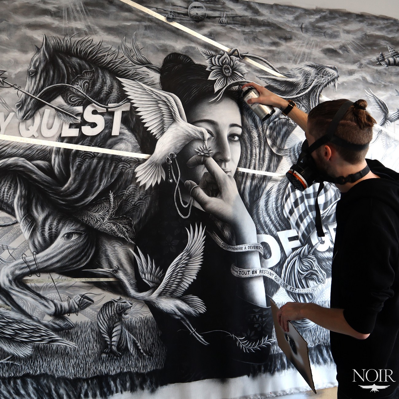 NOIR artist - Acrylic painting on canvas NOIR artist - Acrylic painting on canvas