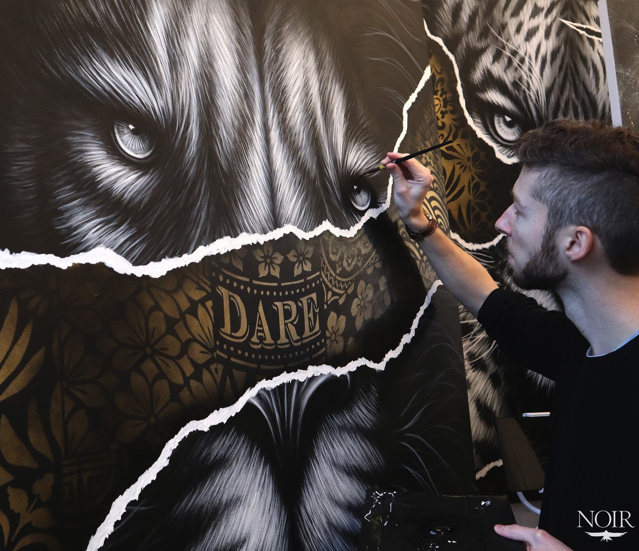 NOIR artist - Acrylic painting on canvas NOIR artist - Acrylic painting on canvas