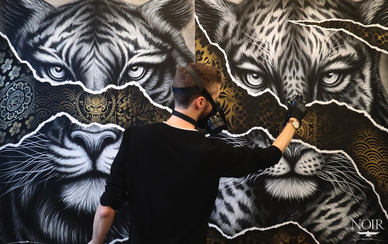 NOIR artist - Acrylic painting on canvas NOIR artist - Acrylic painting on canvas
