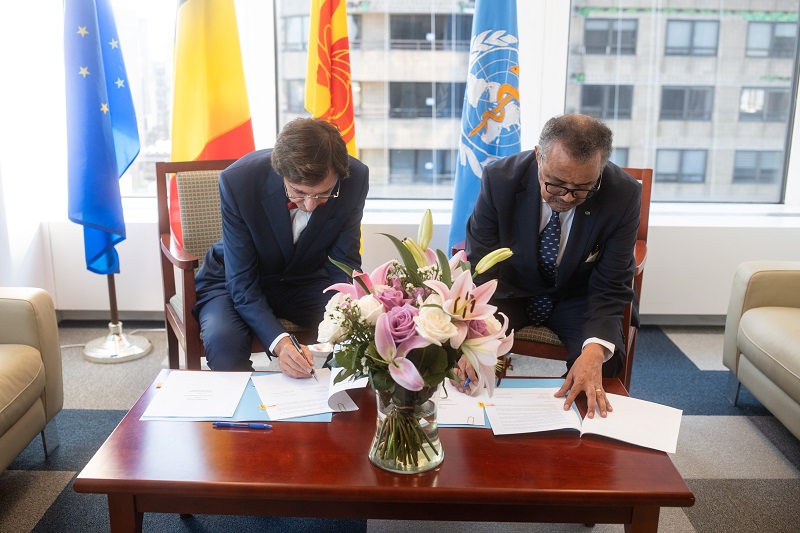 le Ministre-Président de Wallonie, Elio Di Rupo et le Directeur-général de l’OMS, le Dr. Tedros Adhanom Ghebreyesus