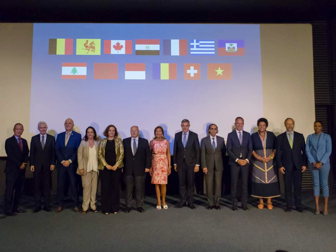 Les Ambassadeurs et représentants diplomatiques francophones lors de la soirée d'inauguration | © Ambassade d'Haïti au Chili Photo