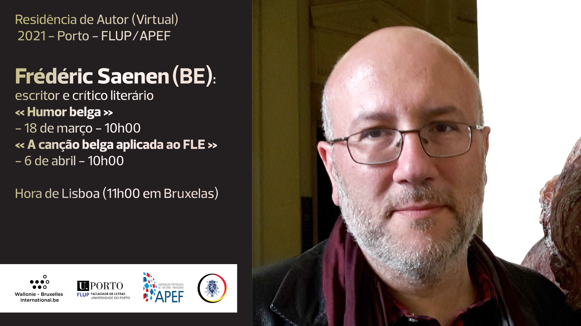 Résidence (virtuelle) d’Auteur avec Frédéric Saenen Résidence (virtuelle) d’Auteur avec Frédéric Saenen