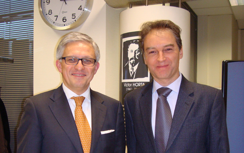 Artur HARAZIM, Ambassadeur de Pologne en Belgique, Frank PEZZA, Délégué Wallonie-Bruxelles à Varsovie Artur HARAZIM, Ambassadeur de Pologne en Belgique, Frank PEZZA, Délégué Wallonie-Bruxelles à Varsovie
