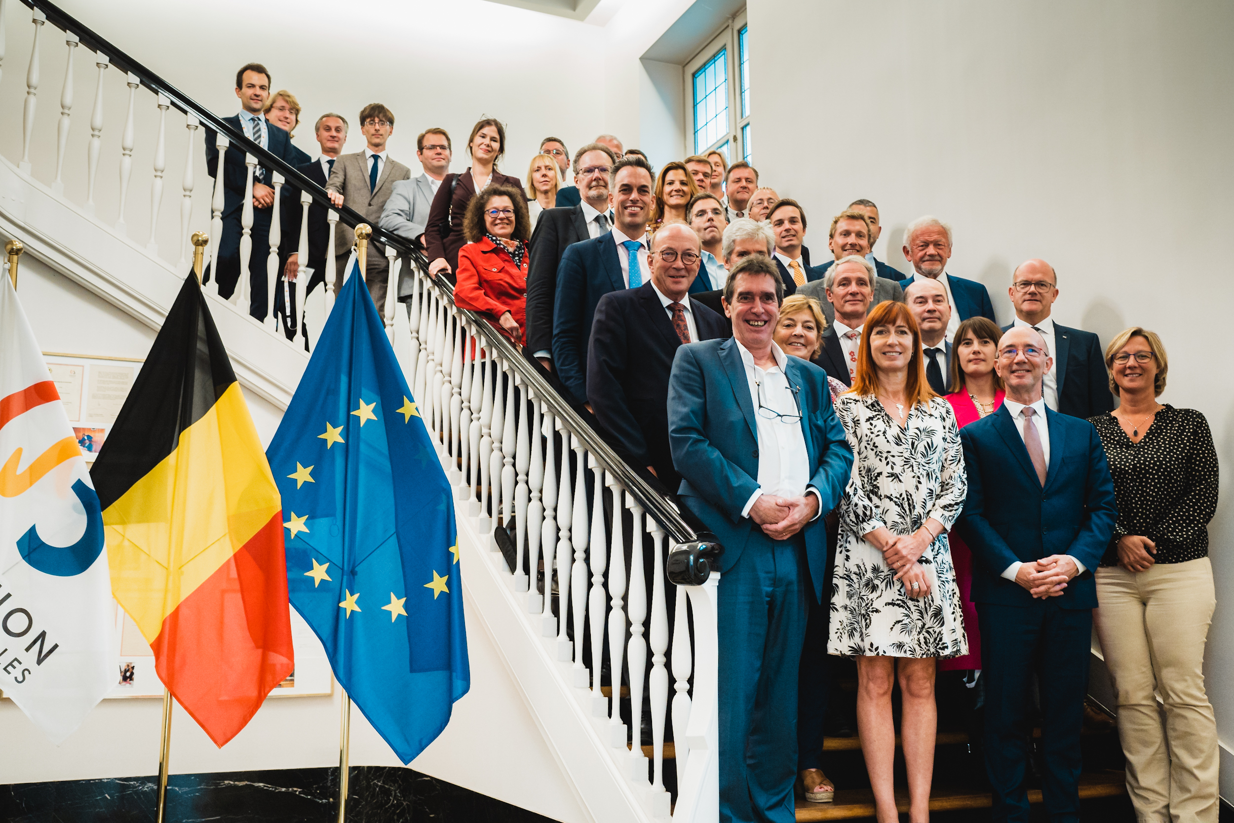 Le Président du Parlement de la Fédération Wallonie-Bruxelles, Rudy Demotte, a reçu le réseau extérieur de WBI au Parlement (c) J. Van Belle - WBI