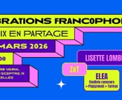 Visuel pour la Soirée de la Francophonie : "Vibrations francophones – Voix en partage"