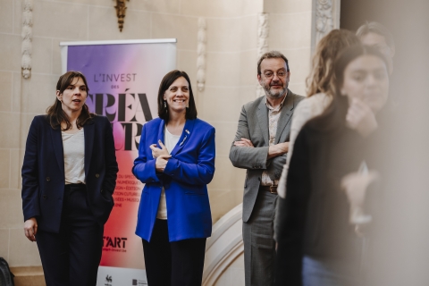 Elisabeth Degryse, Ministre-Présidente de la FWB, a participé à cette journée de rencontres autour des ICC ©️ J. Van Belle - WBI
