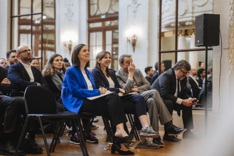 Elisabeth Degryse, Ministre-Présidente de la FWB, a participé à cette journée de rencontres autour des ICC ©️ J. Van Belle - WBI