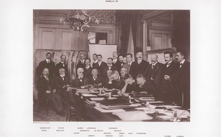 Premier Conseil de physique Solvay photographie de groupe - 1911 (c) Archives de l'ULB et Solvay Institutes