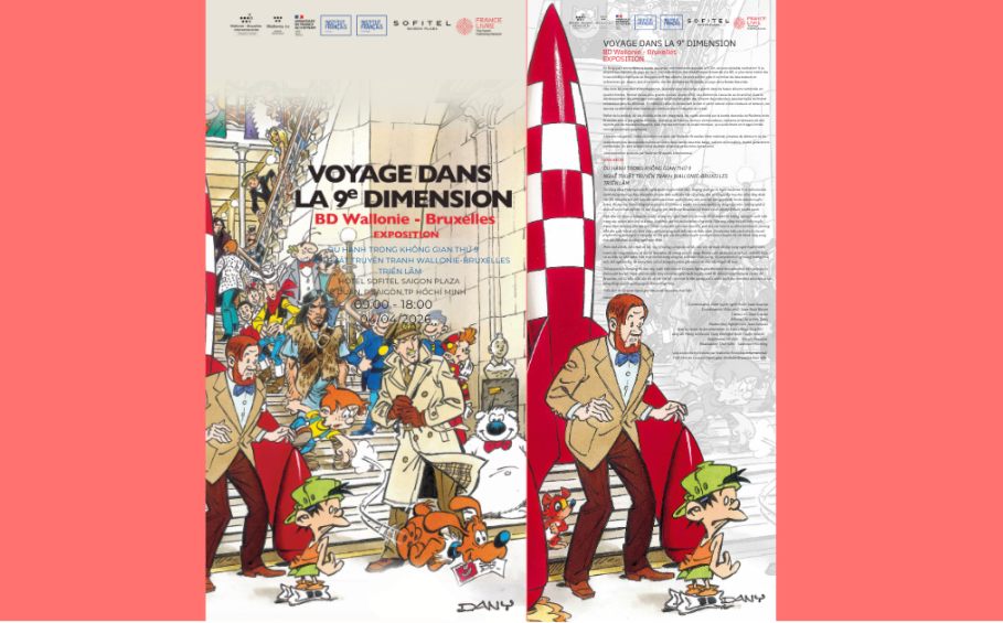 Visuel de l'exposition "Voyage dans la 9e dimension - BD Wallonie-Bruxelles" à Hochiminh-Ville