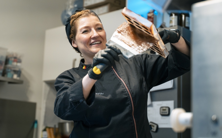 Photo de Mélanie, fondatrice de la chocolatière
