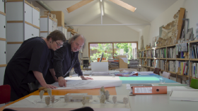 Les architectes Aloys Beguin et Brigitte Massart