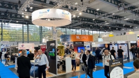 Le stand piloté par le pôle Skywin lors du salon Space Tech Expo Europe en novembre 2023 © Skywin
