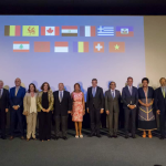 Les Ambassadeurs et représentants diplomatiques francophones lors de la soirée d'inauguration | © Ambassade d'Haïti au Chili Photo