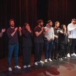 Les dix humoristes rassemblés sur la scène du Centre Wallonie-Bruxelles de Paris © E. Meunier - WBI Les dix humoristes rassemblés sur la scène du Centre Wallonie-Bruxelles de Paris © E. Meunier - WBI