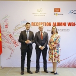 Elisabeth Degryse, Ministre-Présidente de la Fédération Wallonie-Bruxelles, Adrien Dolimont, Ministre-Président wallon et Pierre Du Ville, Délégué général Wallonie-Bruxelles au Vietnam, lors de la rencontre avec les alumni de WBI et de l'ARES © Dao Pham Xuan - DGWB Vietnam